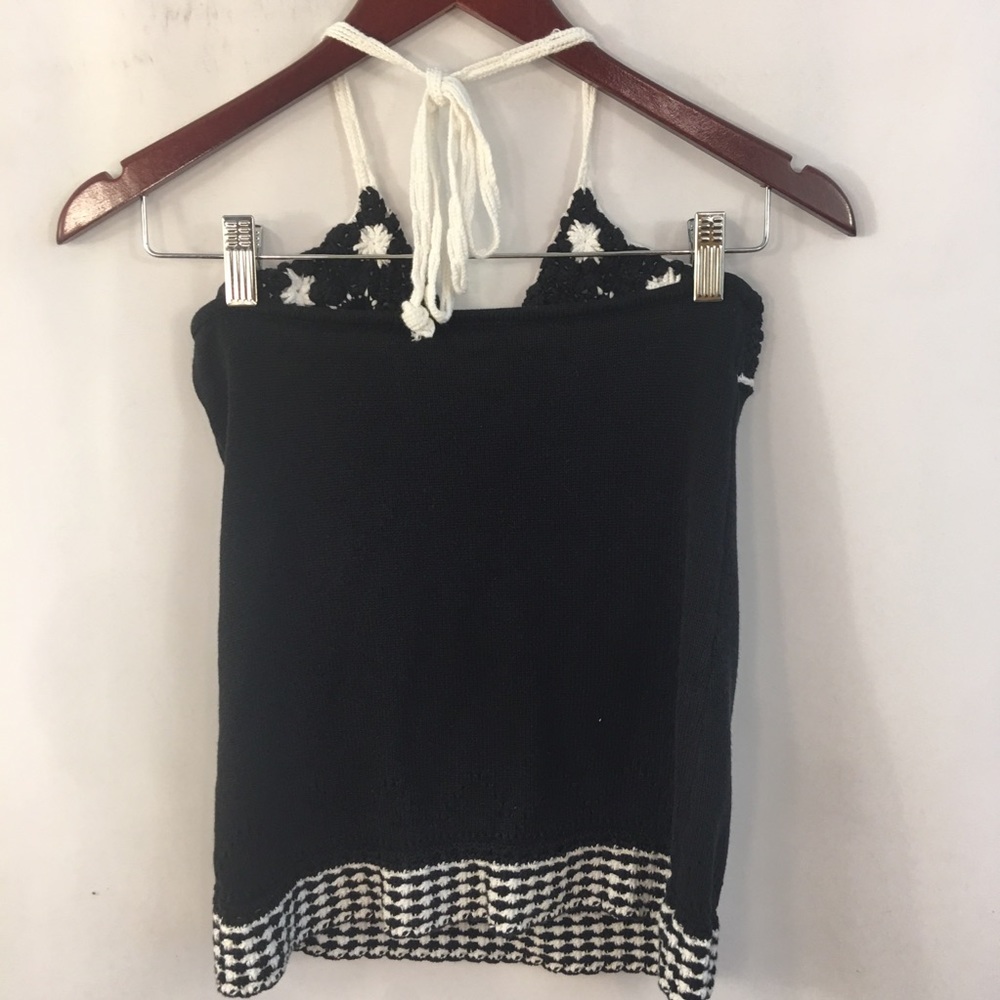 Ann Taylor LOFT Halter Top Boho Festival Sweater - Picture 2 of 5